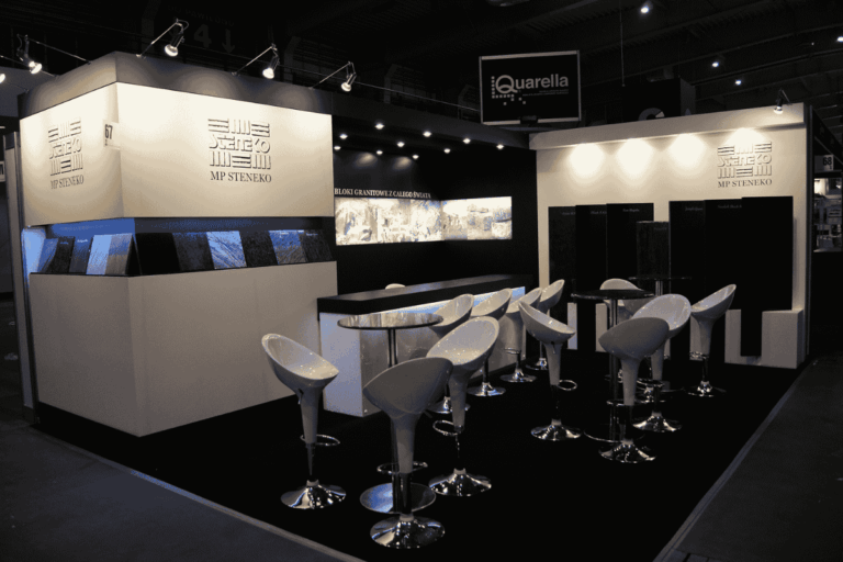 stoisko wystawiennicze z ladą reprezentacyjną